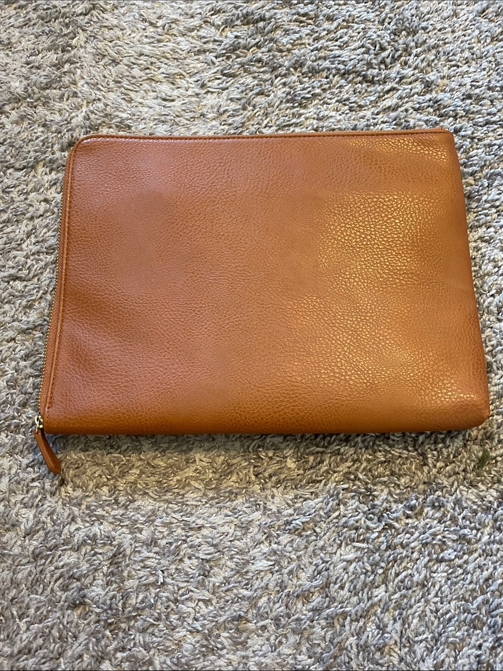 TCS World Travel Tan Leather Travel Pouch - Picture 3 of 7